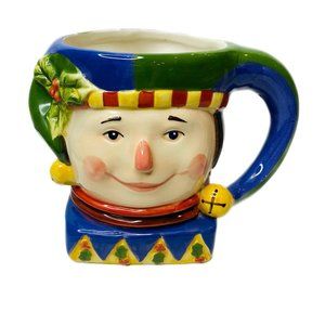 Susan Winget Christmas Elf jester coffee Mug 20 oz ceramic holiday